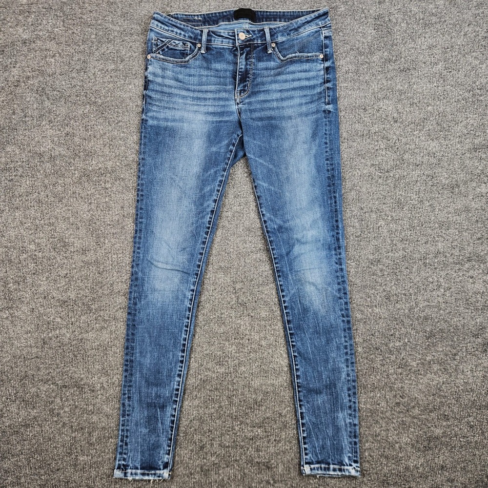 Buckle Black Fit No 53 Skinny Jeans Women's 31 x32 Mid Rise Dark Wash Denim Blue
